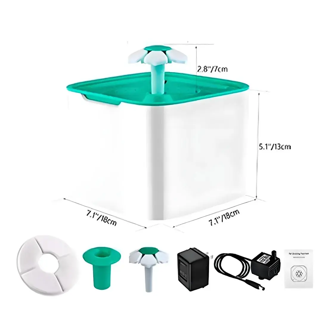 EuroCat Holytachi 3 in 1 Papatya Otomatik Kedi Su Pınarı 18x13x7 Cm